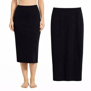 Country Road Black Midi Pencil Skirt Slim Fit High Rise Stretch Size M